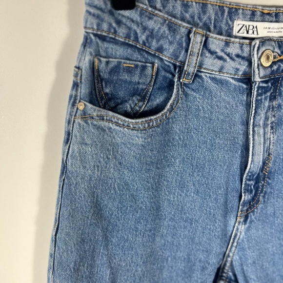 Zara Mom Fit Ankle Jeans Sz 6 - Picture 10 of 11
